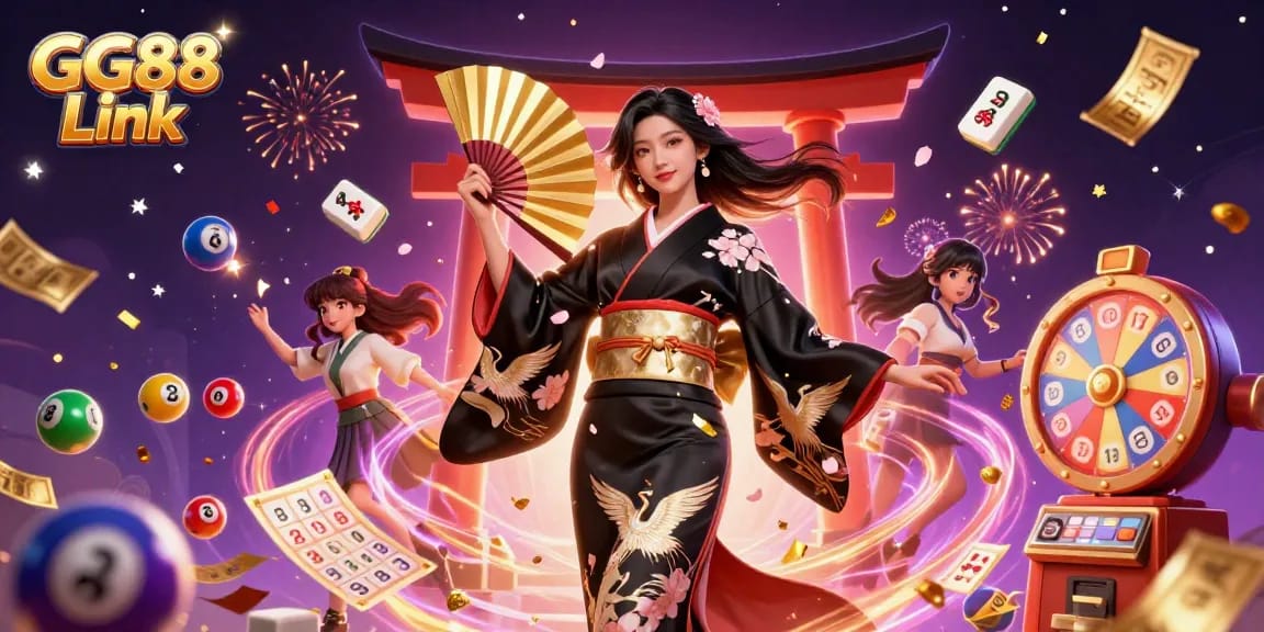 Experience the excitement of GG88 Link with colorful lottery elements and a dynamic casino atmosphere.