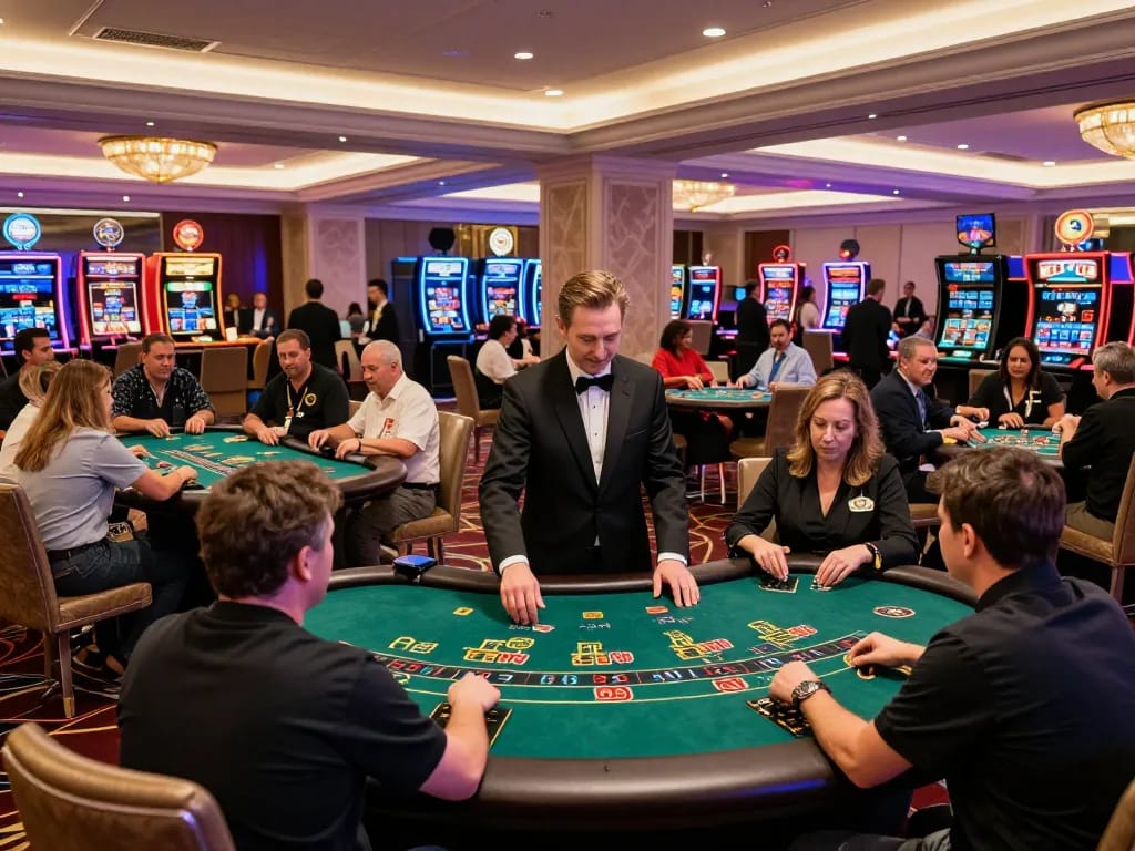 Exciting gameplay at GG88live casino, capturing players engaged in blackjack action with vibrant casino atmosphere.