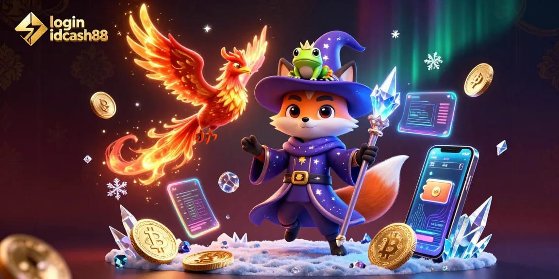 Play exciting slots and win with login idcash88's vibrant casino illustration featuring enchanting characters.