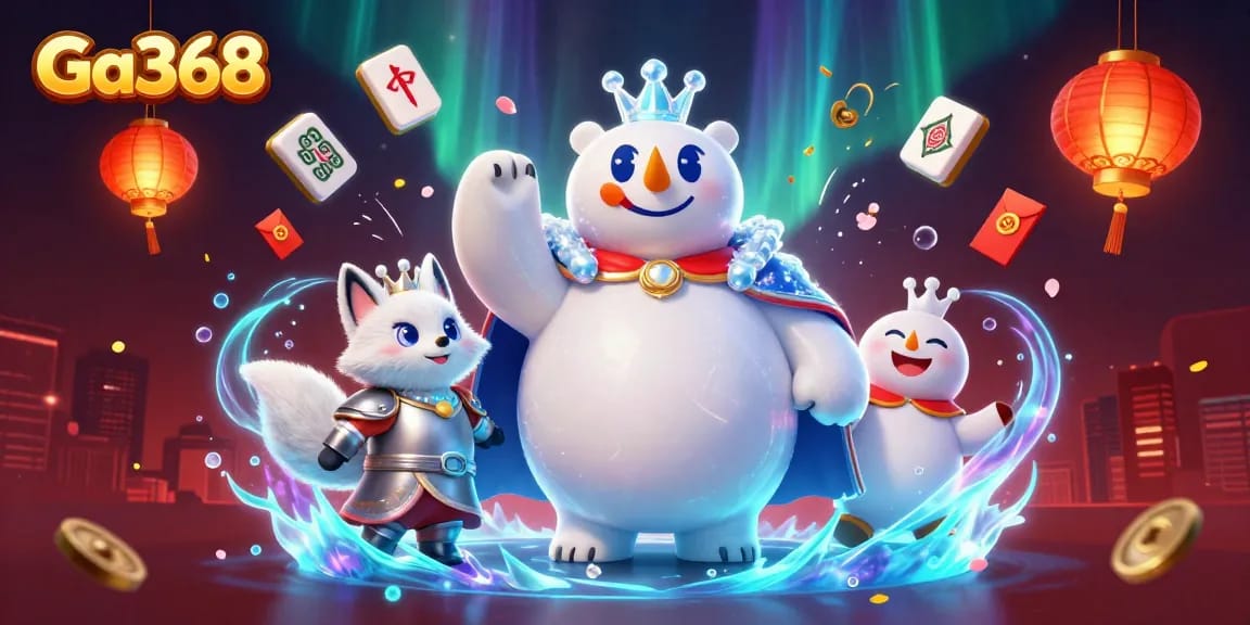 engage in thrilling gameplay at Ga368 with a vibrant illustration featuring an ice king and snow fox