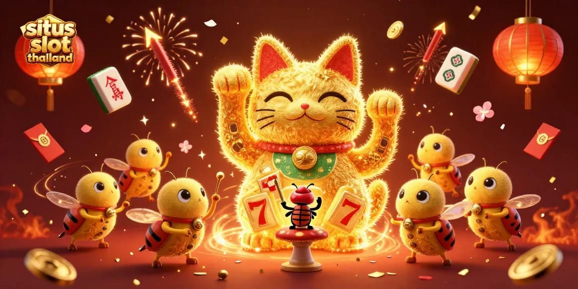 Engage in winning experiences at situs slot thailand with vibrant gaming symbols and dynamic celebration elements