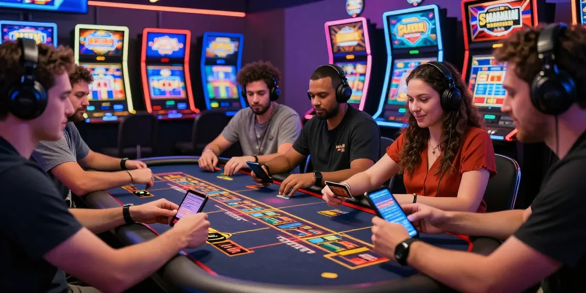Dynamic gaming scene at credit card casinos UK showcasing players in action.