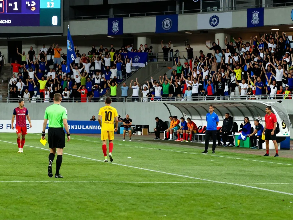 Live soccer action on nowgoal with players, scoreboard updates, and cheering fans.