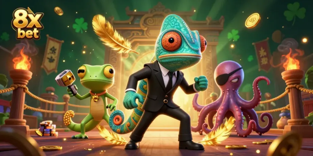 Immerse in action at 8x bet with dynamic characters and vibrant casino scenes.