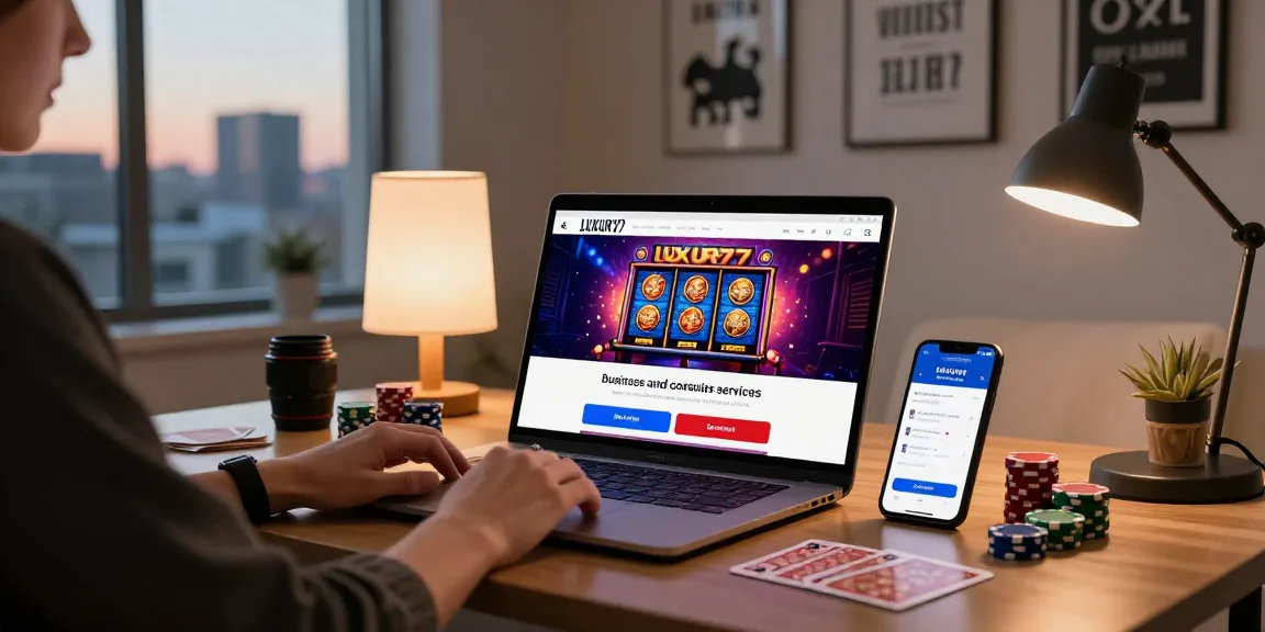 Login ke LUXURY777 dengan antarmuka platform perjudian online yang modern dan menyenangkan.