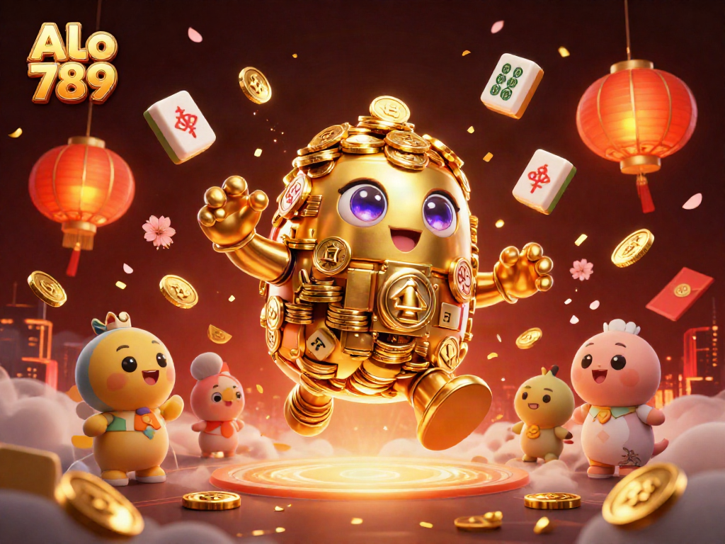 Engage with ALo 789 through dynamic golden golem and festive casino elements for winning excitement.