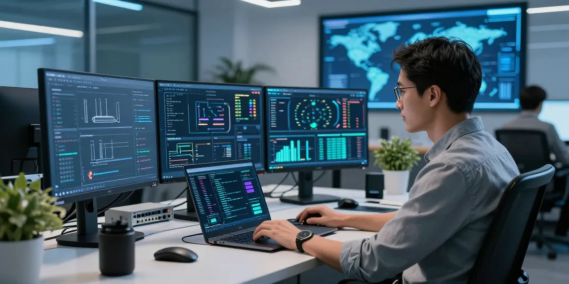 快连 provides fast and secure network services in a modern IT workspace.
