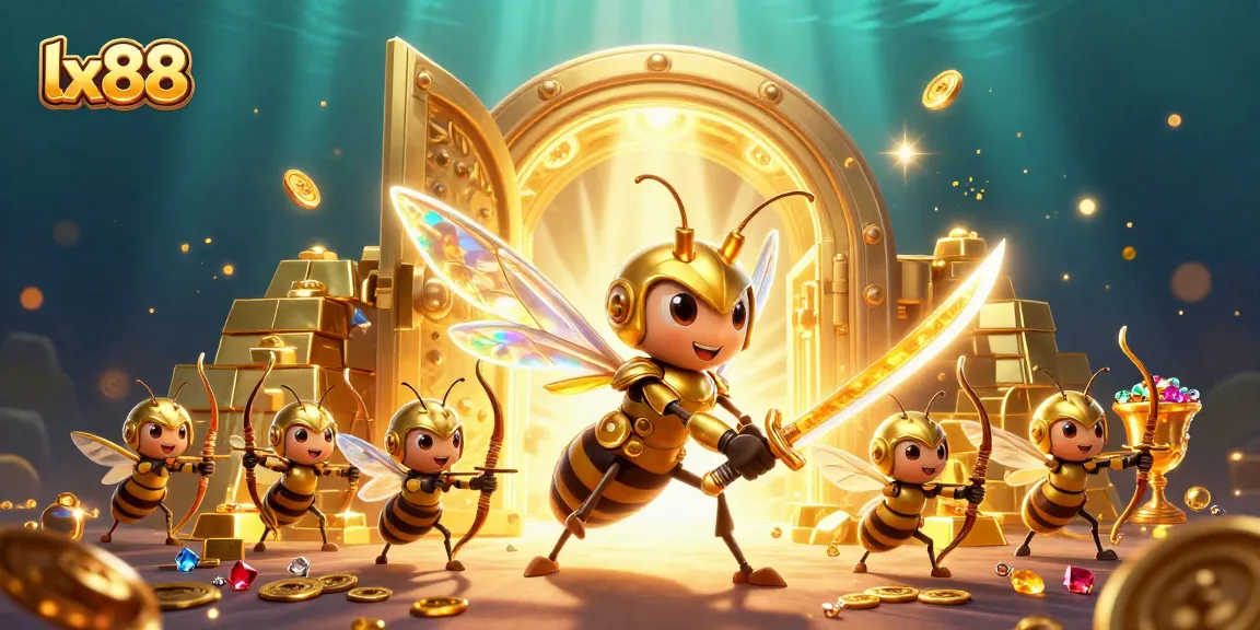 Engage in the exciting lx88 gaming world with the golden hornet and treasure elements