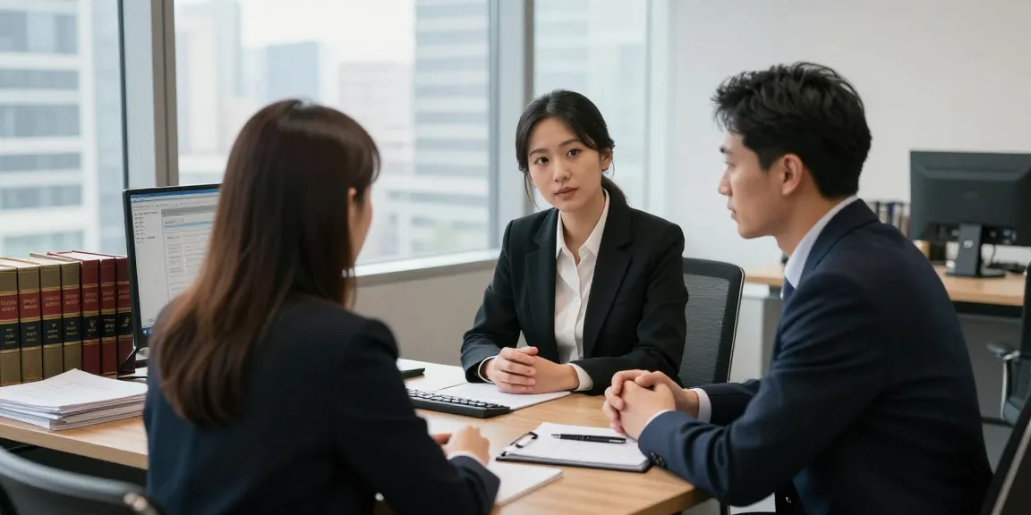Attorney discussing this link with a client in a modern law office, emphasizing professionalism.