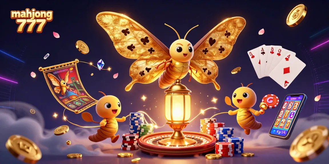 Experience mahjong 777 excitement with vibrant casino elements and golden motifs in a captivating illustration.