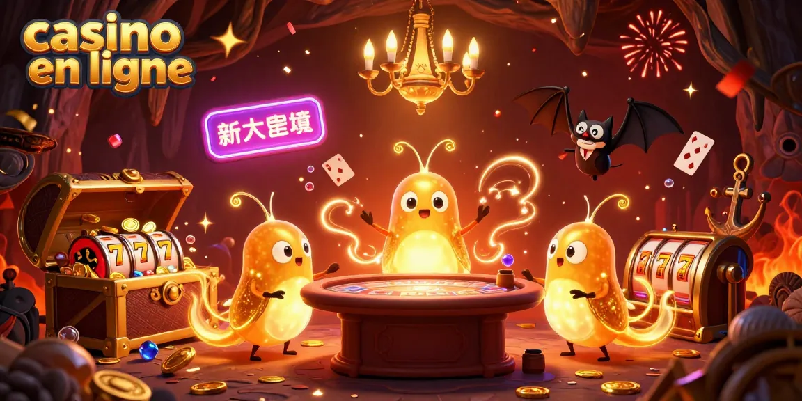 Jouez aux jeux captivants du casino en ligne illuminé par des vers luisants.
