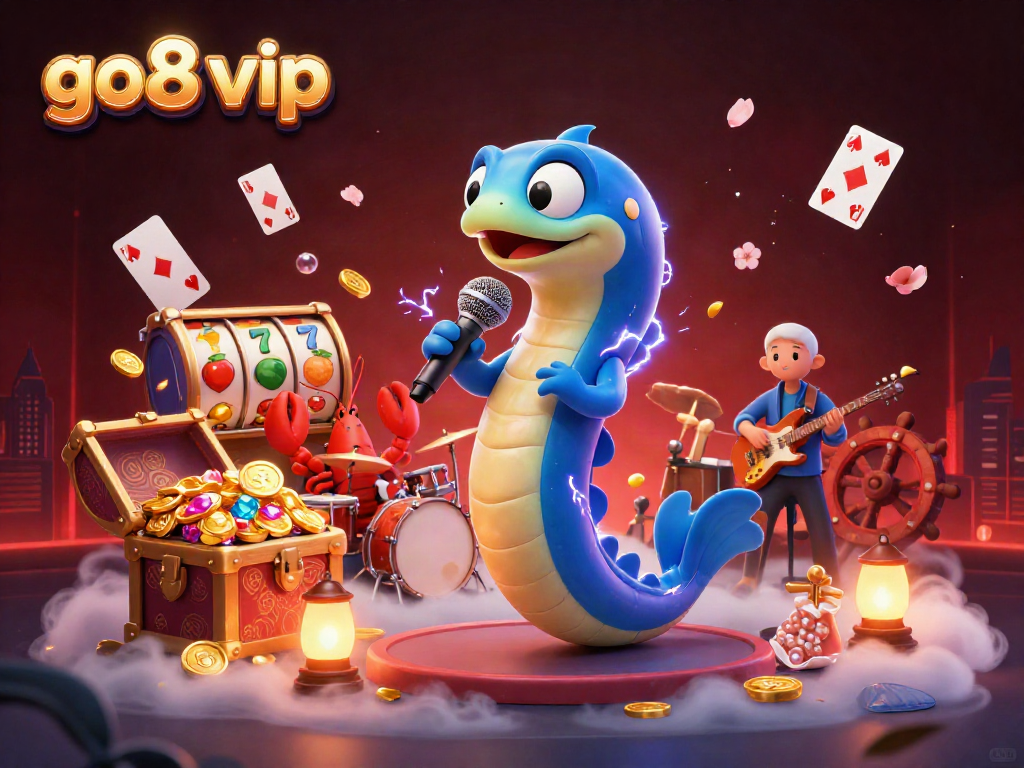 Experience the vibrant go8 vip underwater casino scene with a DJ electric eel, lobster drummer, and seahorse guitarist.