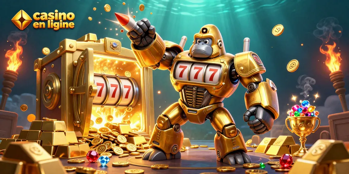 Découvrez le fabuleux monde des jeux de casino en ligne avec une illustration 3D captivante.