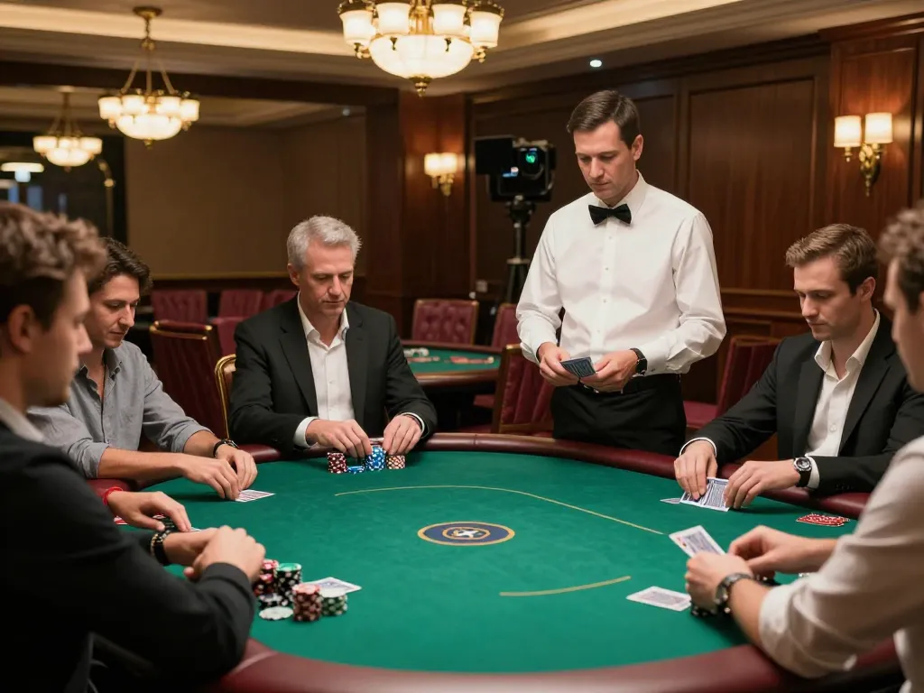 Engaged players at a poker table strategizing their next bets at 58wiin casino