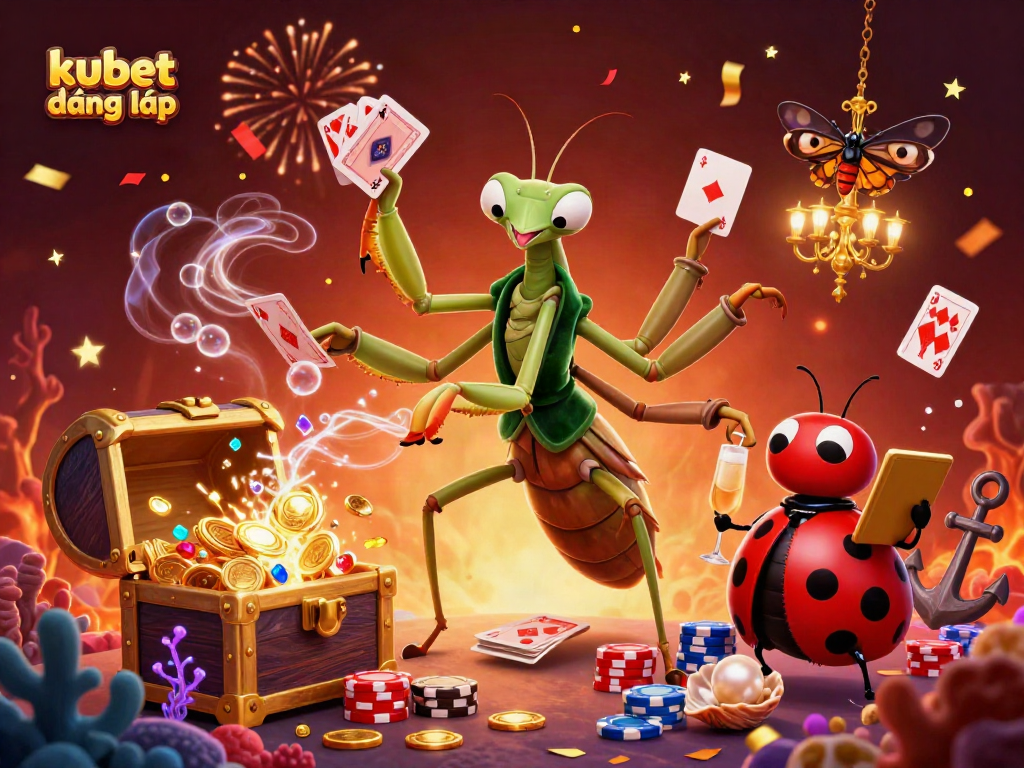 Engage in thrilling kubet đăng nhập action featuring vibrant casino characters and underwater treasure.