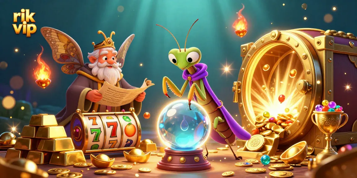 Win big at rik vip with a vibrant 3D casino scene featuring fortune tellers and treasures