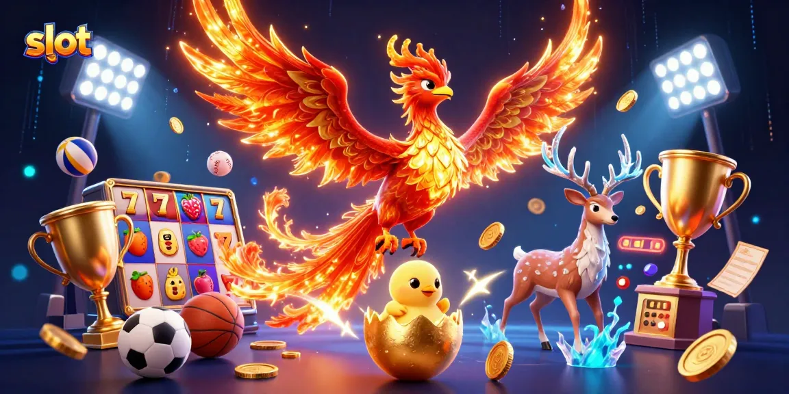 Experience the thrill of slot gaming with vibrant 3D phoenix and dynamic elements for an exciting play.