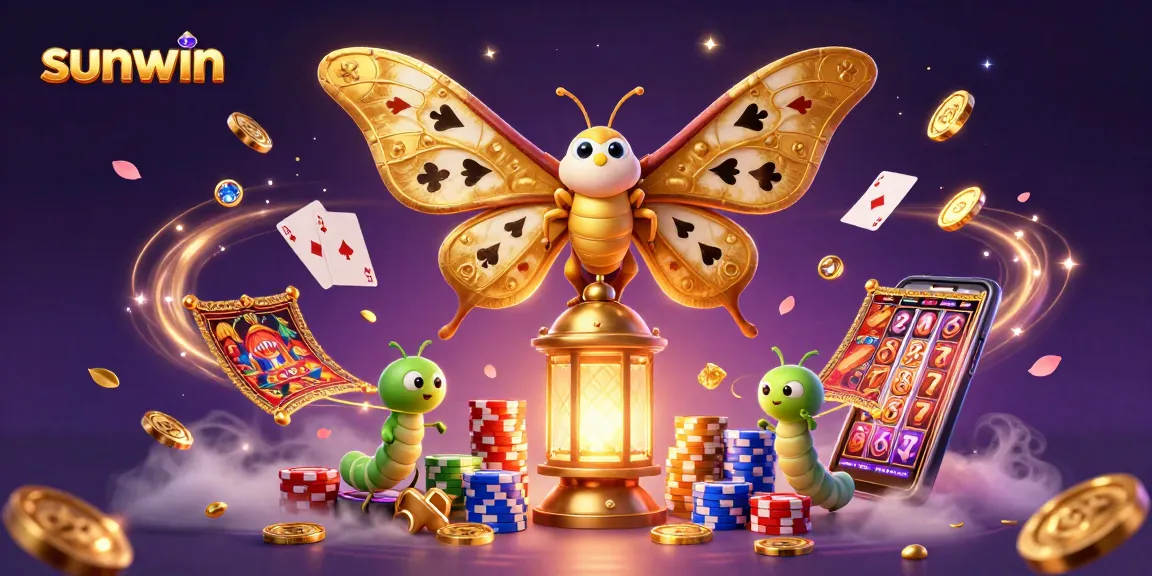 Experience winning thrills at sunwin with an exciting 3D casino illustration full of vibrant gaming elements.