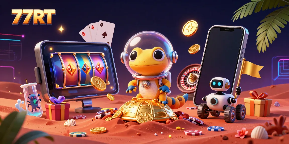 Play vibrant slots and win with 77RT's thrilling Martian casino adventure.