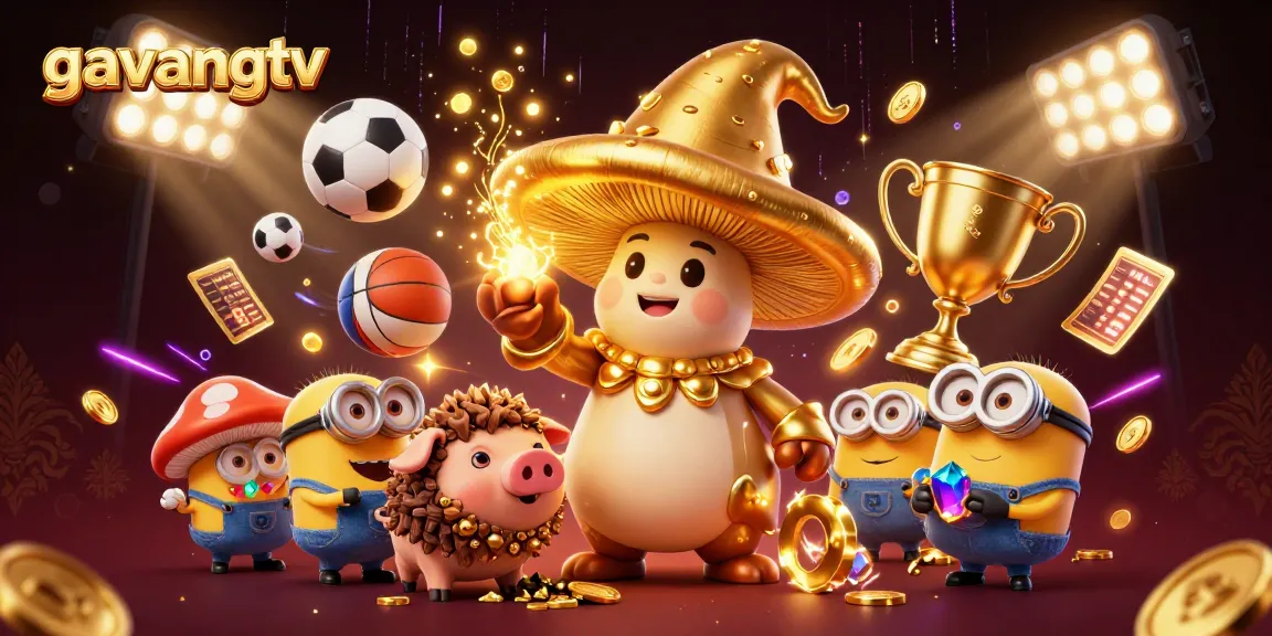 Bet on excitement with gavangtv as a golden mushroom wizard channels magic in a dynamic gambling scene.