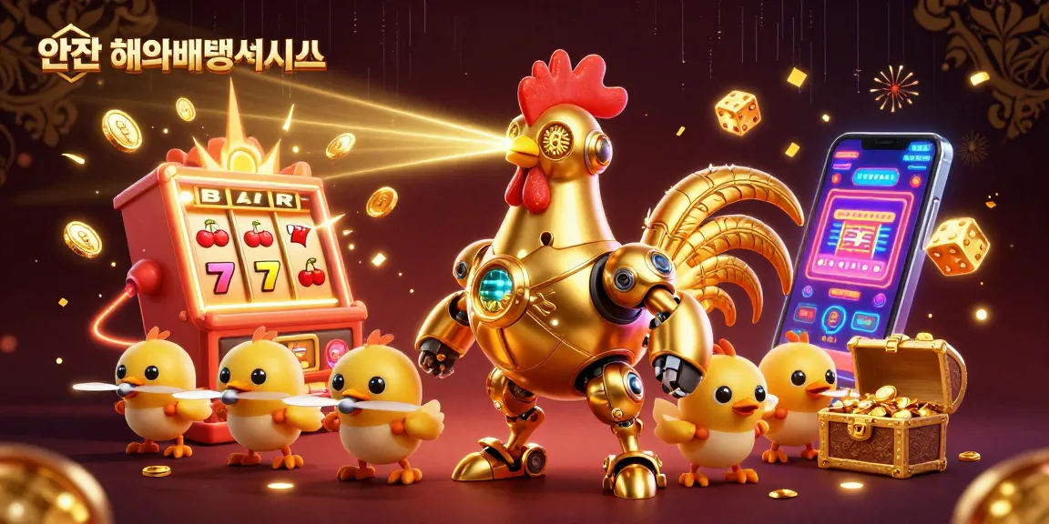 Experience thrilling gaming action at 안전 해외배팅사이트 with vibrant slot machines and dancing characters.