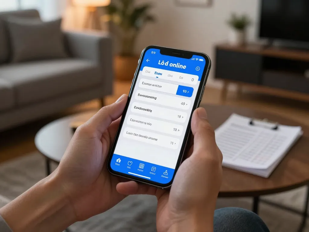 Engaging in lô đề online gaming on a smartphone while taking strategic notes in a cozy living room setting