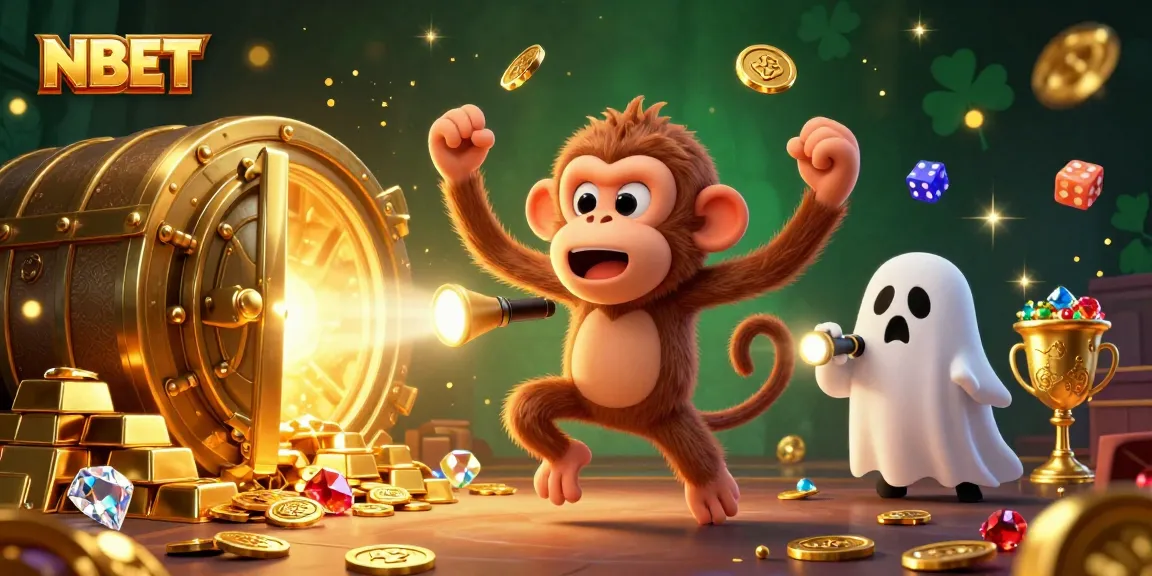 Engage with the excitement of NBET as magical characters showcase treasures in a haunted casino.