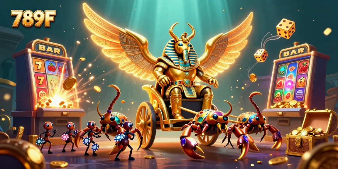 Experience the excitement of 789F with vibrant casino elements and engaging characters in a dynamic 3D scene.
