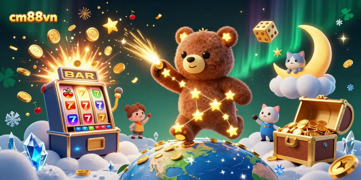 Join cm88vn in an exciting casino adventure with cosmic bears and jackpots!