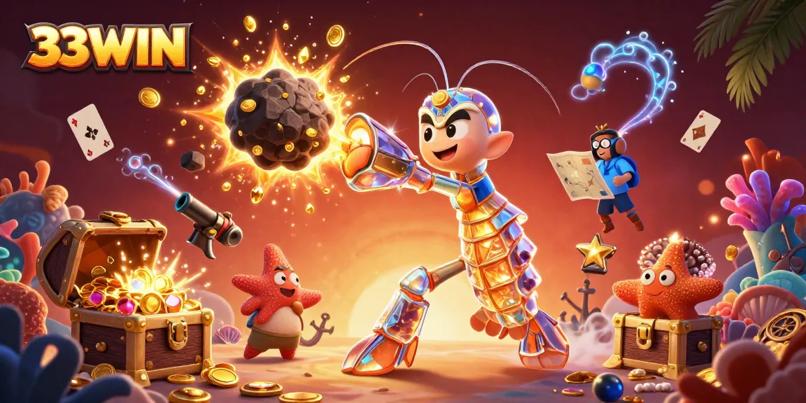 Experience gaming excitement with 33WIN through treasure-filled adventures and vibrant marine themes.