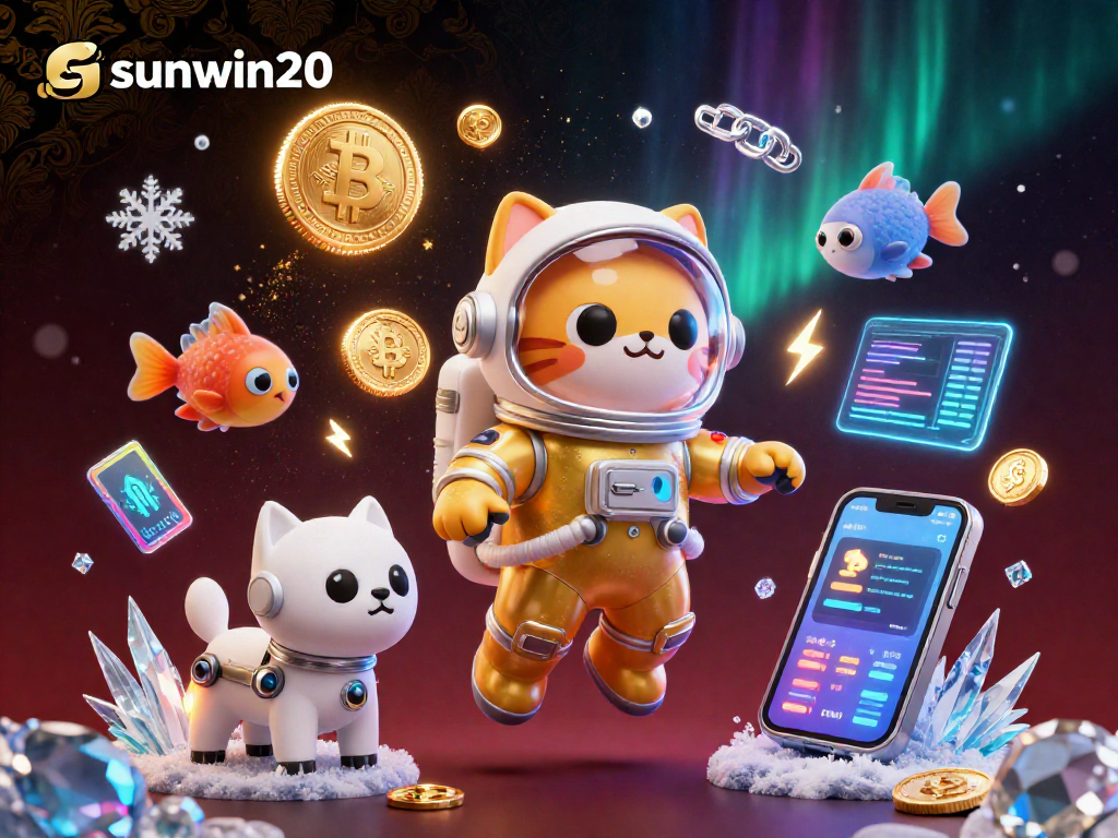 Engage in thrilling gameplay with sunwin20, witnessing a vibrant cosmic casino adventure.