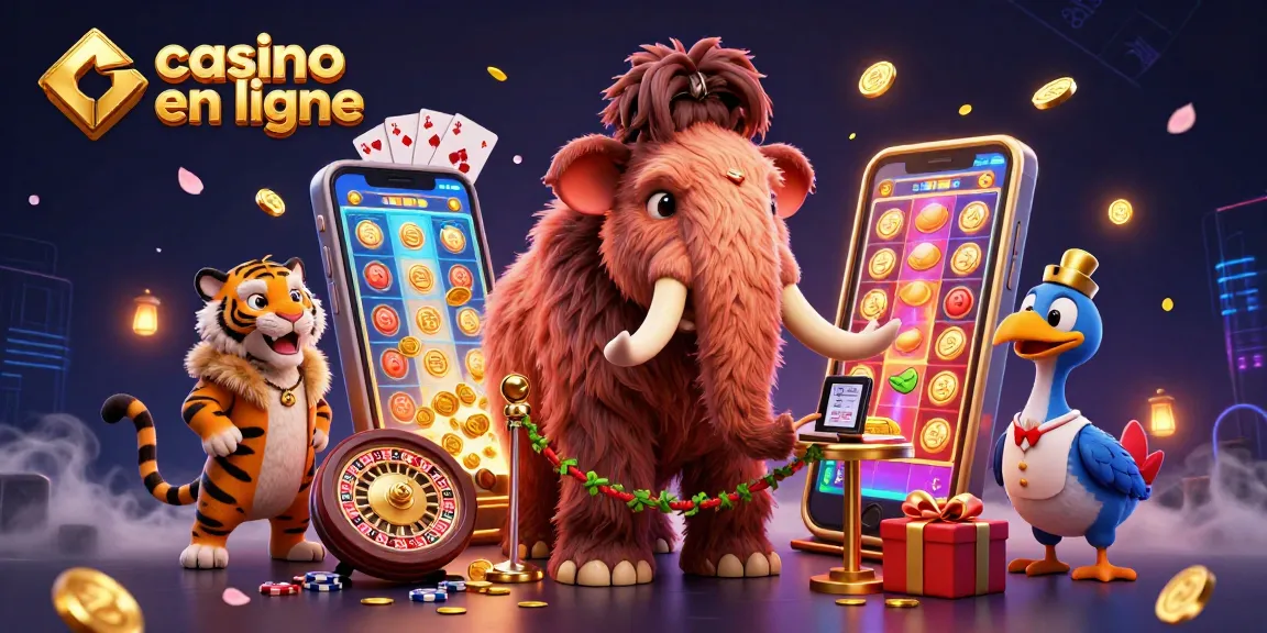 Expérience de jeux au casino en ligne avec un bouncer mammouth, un invité VIP et un portier dodo.