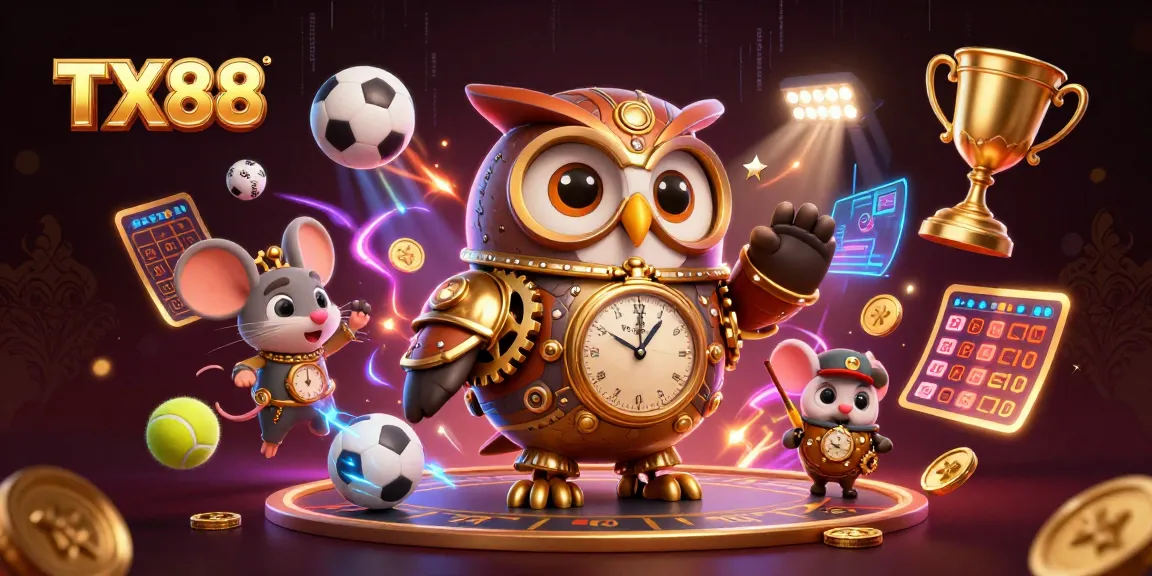 TX88 offers a dynamic gaming experience with 3D characters in a steampunk casino setting.