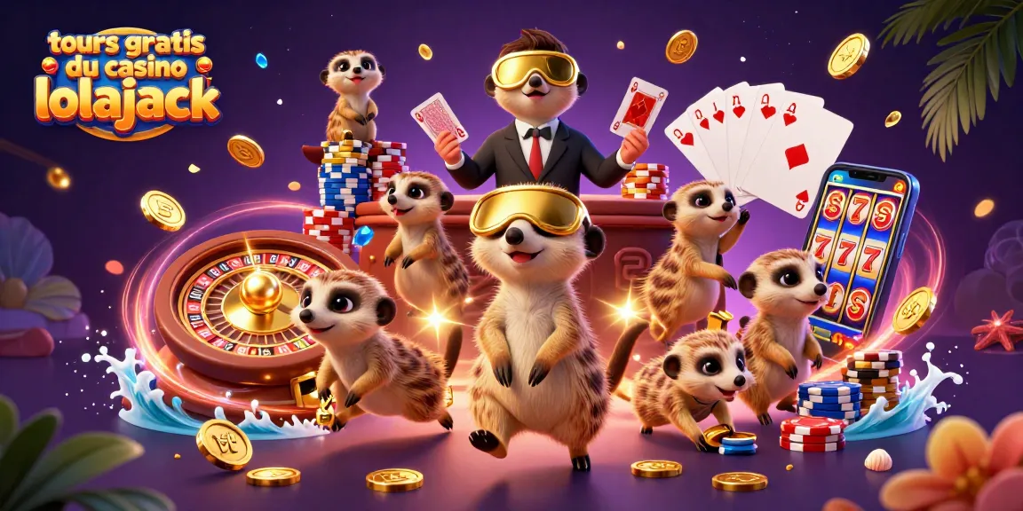 Experience exciting free spins at tours gratuits du casino lolajack with playful meerkats overseeing the fun.