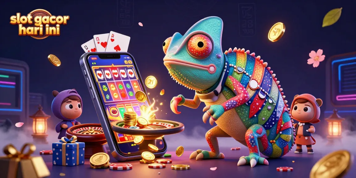 Experience the thrill of slot gacor hari ini with vibrant games and winning opportunities in this 3D casino illustration.