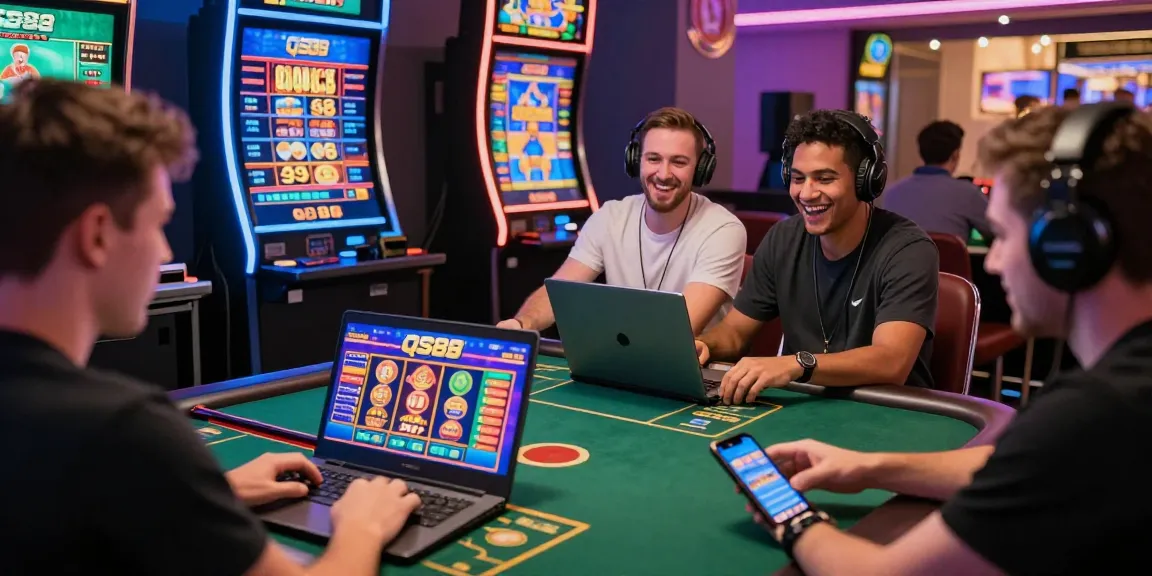 Players engaging with the qs88 online gambling platform, showcasing a vibrant gaming atmosphere.
