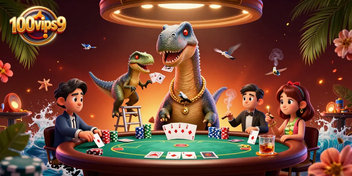 Engage in thrilling poker games at 100vips9 with a vibrant casino atmosphere.