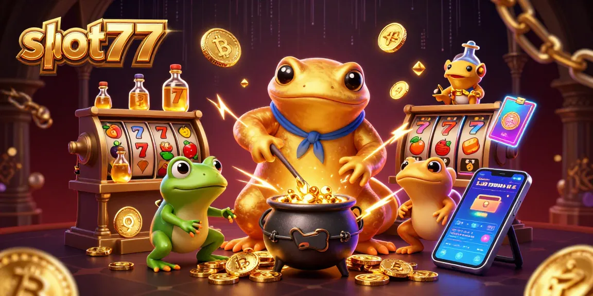 Spin to win with slot777 in a vibrant 3D casino scene filled with gold and crypto elements.