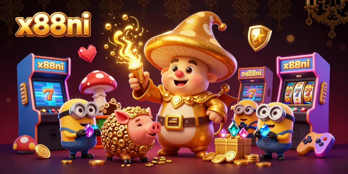 Engage in thrilling gaming adventures at x88ni with golden wizard treasures and vibrant slot elements.
