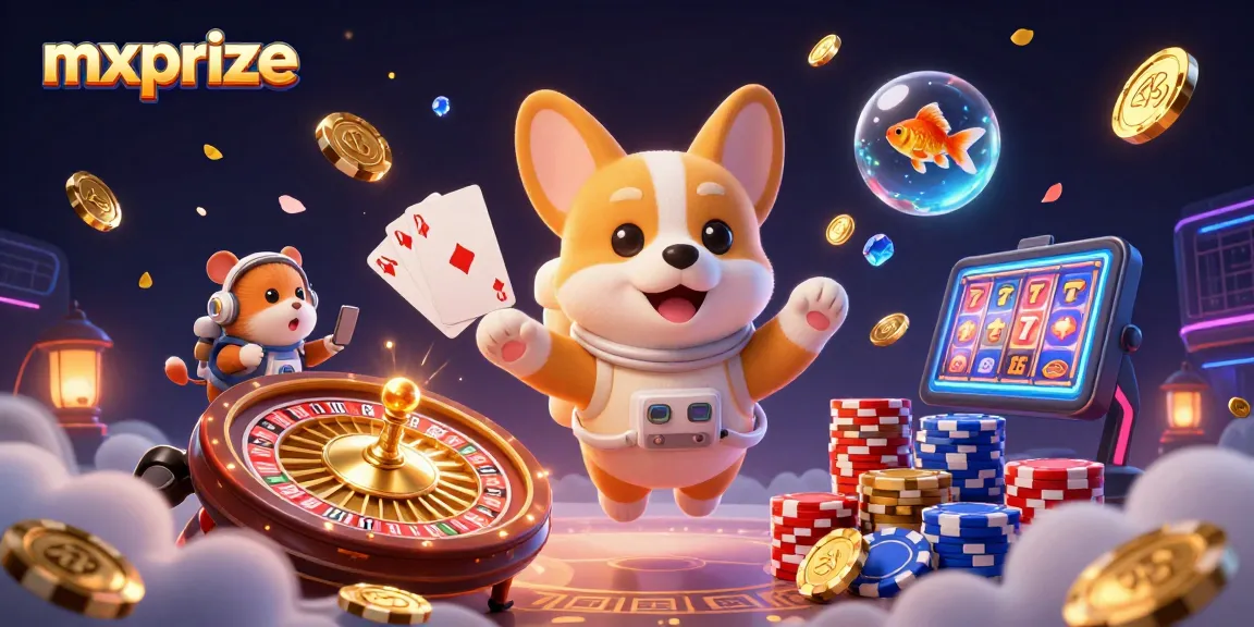 Engage with mxprize in a vibrant space casino scene with immersed game elements and dynamic characters.