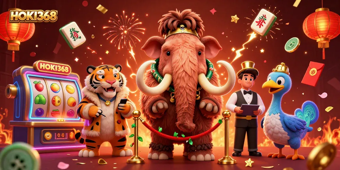 HOKI368 engages players with slot thrills featuring a vibrant casino scene.
