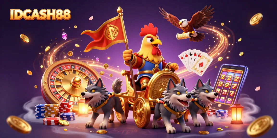 Engage with IDCASH88's thrilling online gaming experience featuring vibrant casino elements.